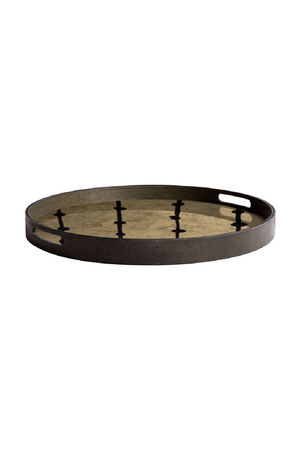   Round Gilded Glass Tray | Oroa.com