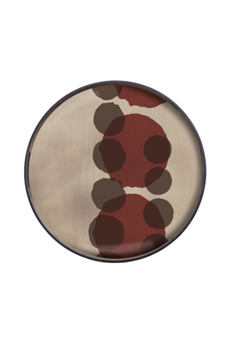   Hand-painted Glass Round Tray | Oroa.com