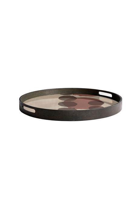   Hand-painted Glass Round Tray | Oroa.com