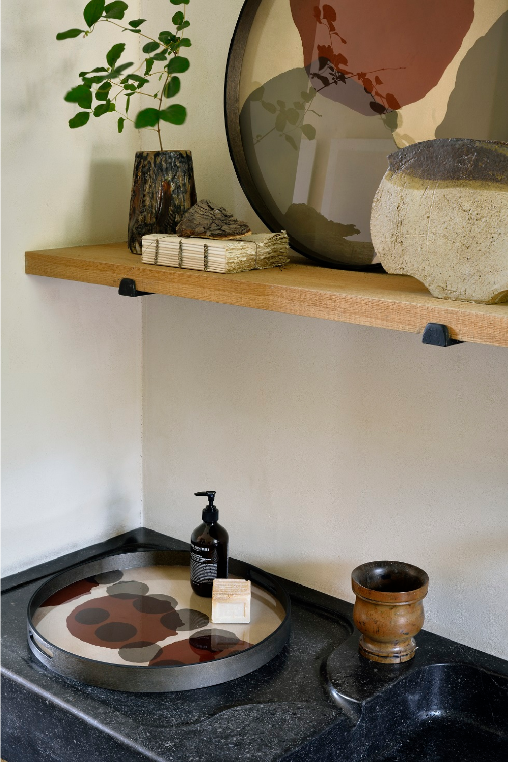   Hand-painted Glass Round Tray | Oroa.com
