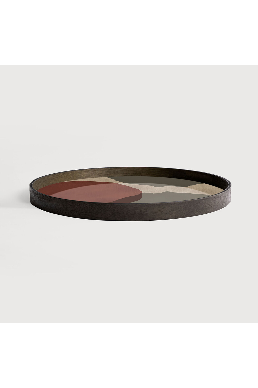   Round Glass Multicolored Tray | Oroa.com
