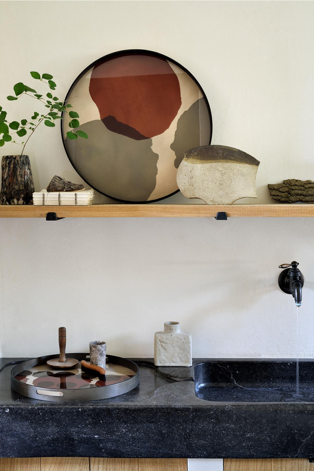   Round Glass Multicolored Tray | Oroa.com
