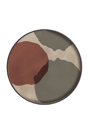   Round Glass Multicolored Tray | Oroa.com