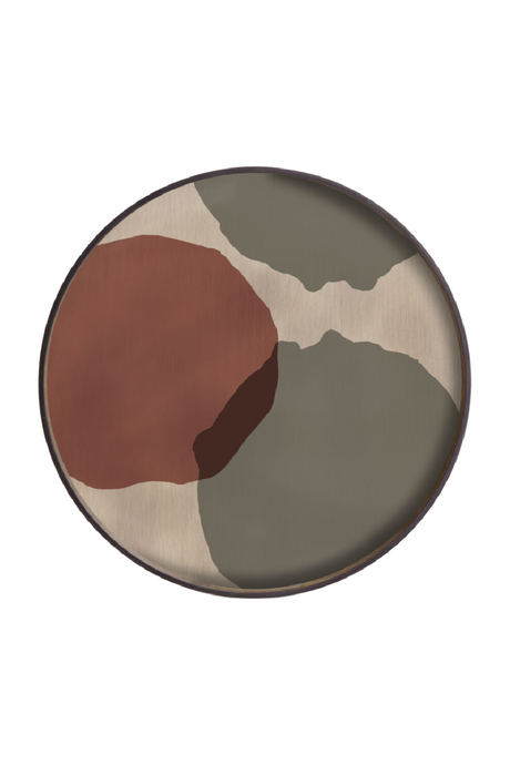   Round Glass Multicolored Tray | Oroa.com