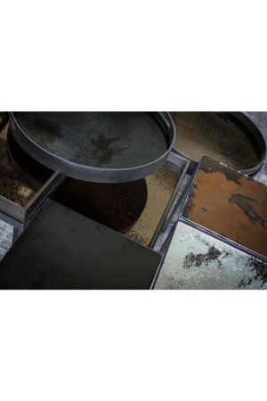   Aged Mirror Round Tray | Oroa.com