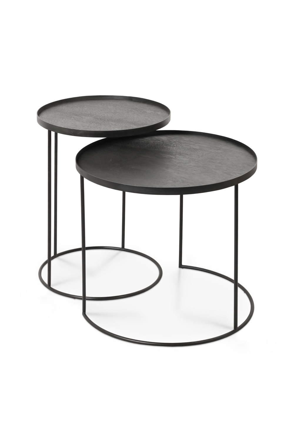   Round Tray Side Table Set (2) | Oroa.com