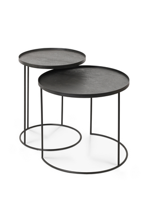   Round Tray Side Table Set (2) | Oroa.com