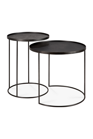   Round Tray Side Table Set (2) | Oroa.com
