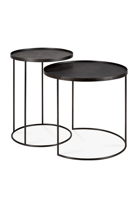   Round Tray Side Table Set (2) | Oroa.com