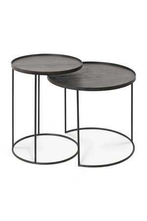   Round Tray Side Table Set (2) | Oroa.com