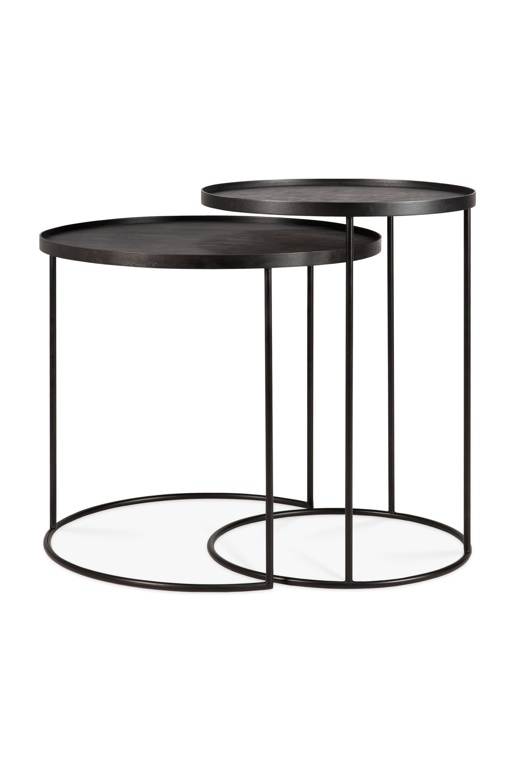   Round Tray Side Table Set (2) | Oroa.com