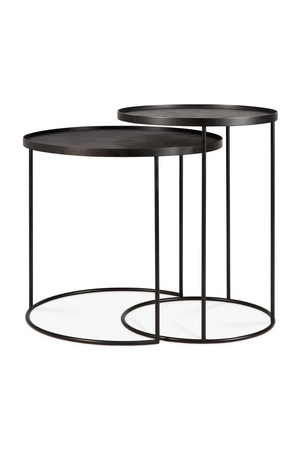   Round Tray Side Table Set (2) | Oroa.com