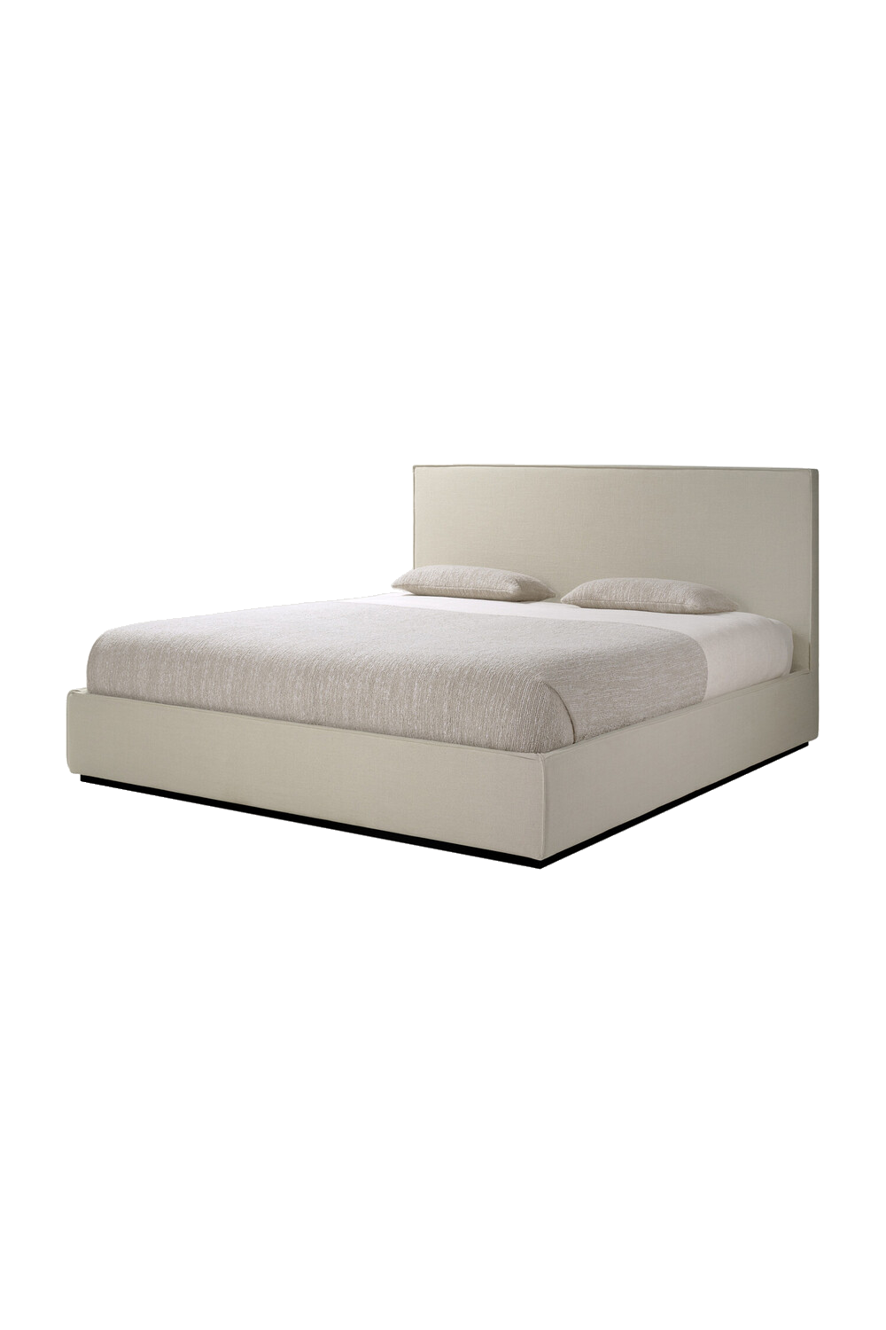   Modern Minimalist Linen Queen Bed | Oroa.com