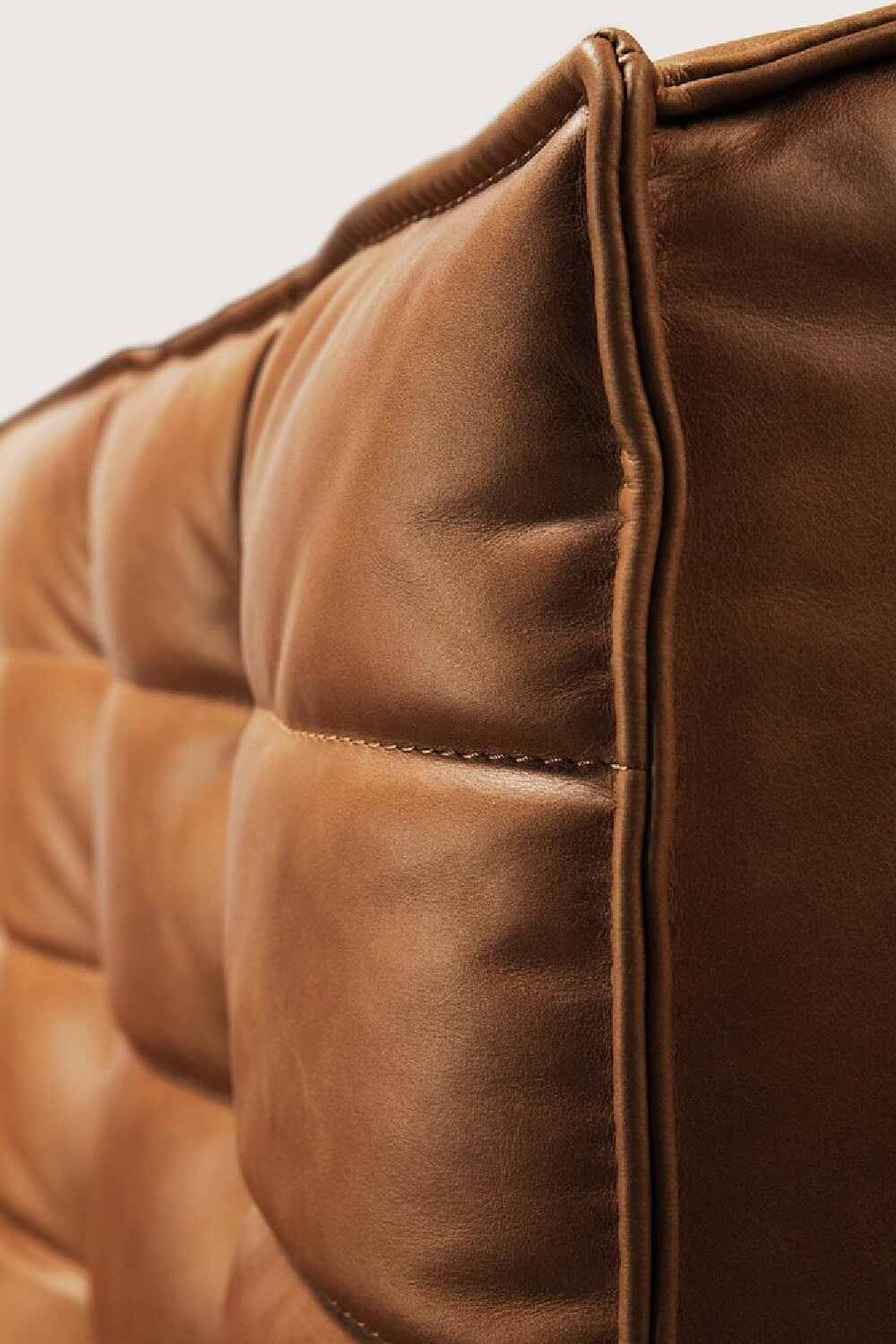   Brown Leather 3-Piece Modular Sofa | Oroa.com