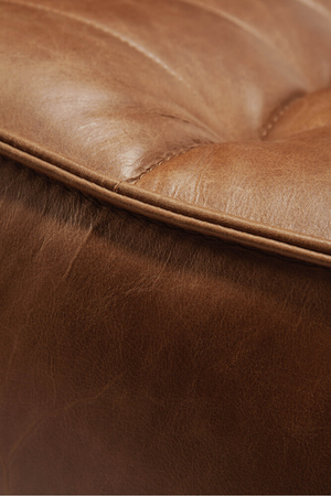   Brown Leather 3-Piece Modular Sofa | Oroa.com
