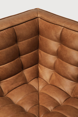   Brown Leather Modular Sofa Set | Oroa.com