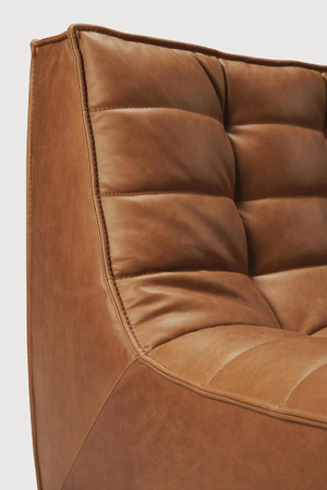   Brown Leather Modular Sofa | Oroa.com