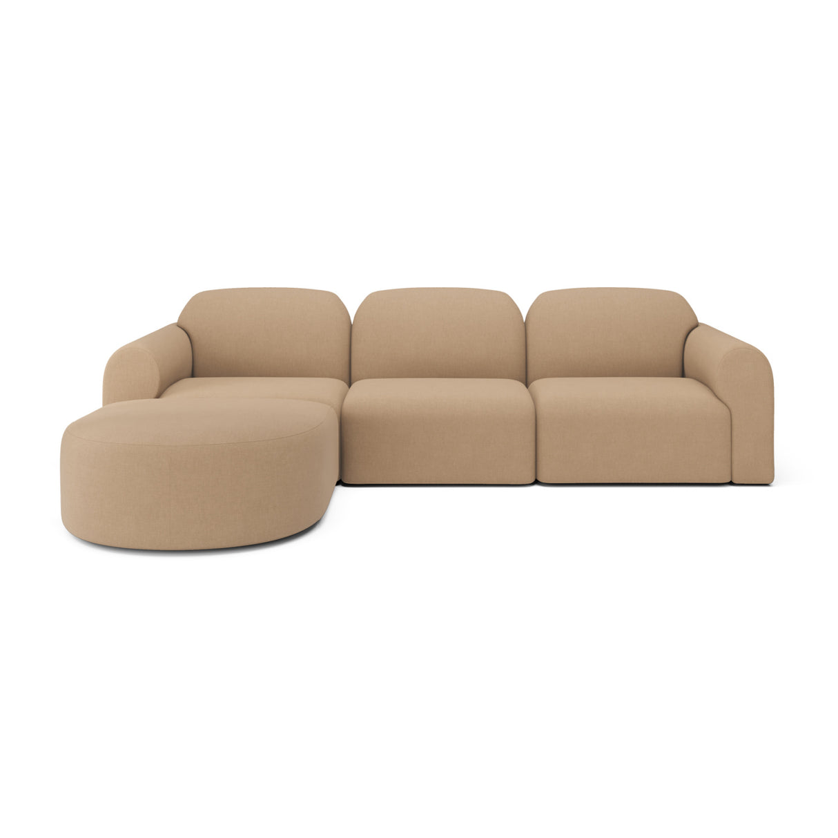   Modern European furniture - Modular Sofa with Semi - Circle Footstool - www.oroa.com | Oroa.com