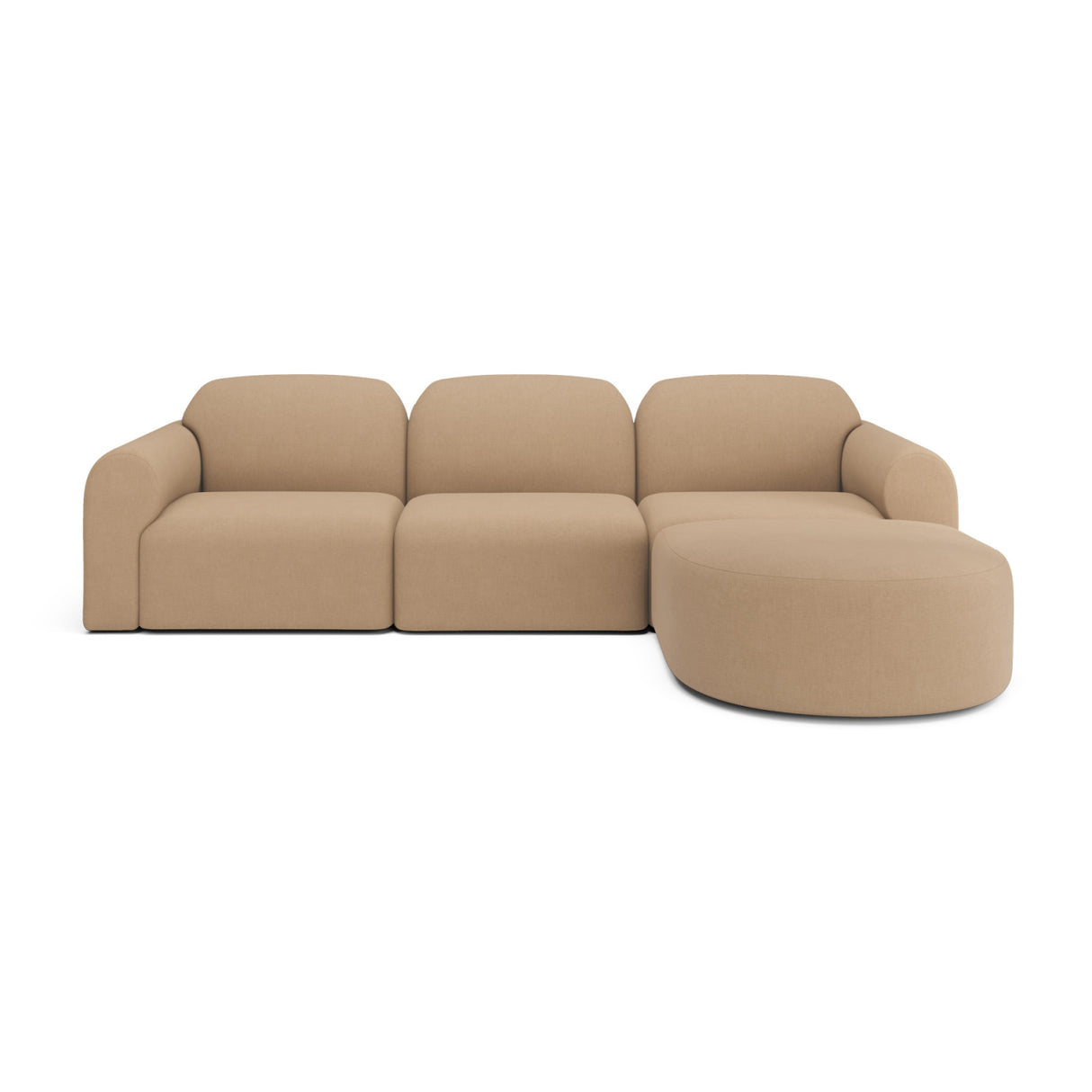   Modern European furniture - Modular Sofa with Semi - Circle Footstool - www.oroa.com | Oroa.com
