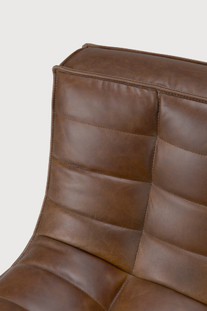   Dark Brown Leather Modular Sofa Set | Oroa.com