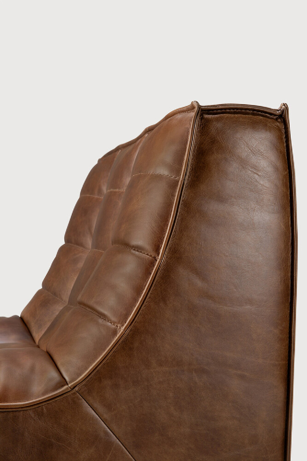   Dark Brown Leather Modular Sofa Set | Oroa.com