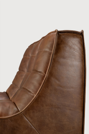   Dark Brown Leather Modular Sofa | Oroa.com