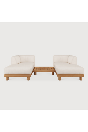   White Outdoor Chaise Lounge with Table | Oroa.com