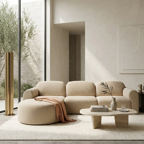   Modern European furniture - Modular Sofa with Semi - Circle Footstool - www.oroa.com | Oroa.com
