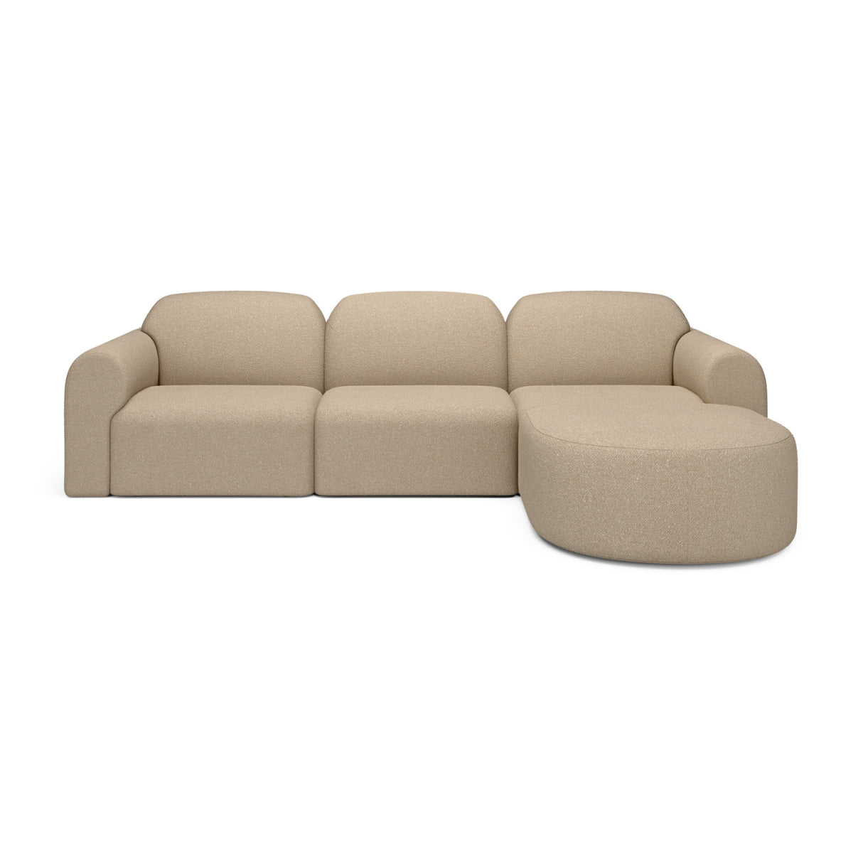   Modern European furniture - Modular Sofa with Semi - Circle Footstool - www.oroa.com | Oroa.com