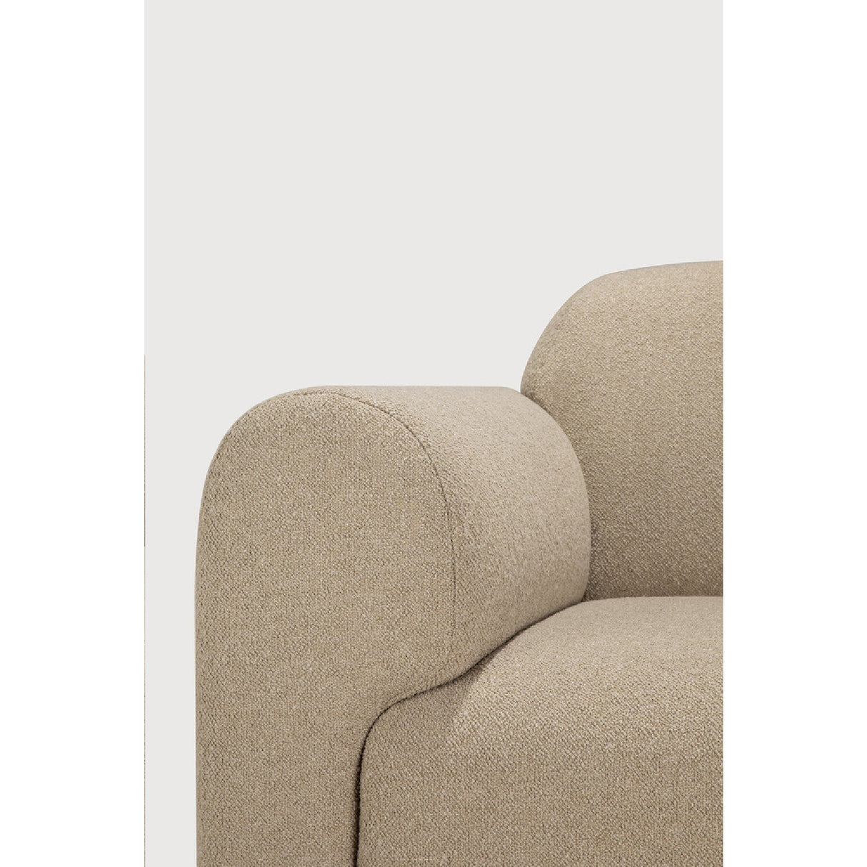   Modern European furniture - Curved Sofa with Semi-Circle Footstool - www.oroa.com | Oroa.com