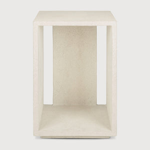   White Microcement Bedside Table | Oroa.com