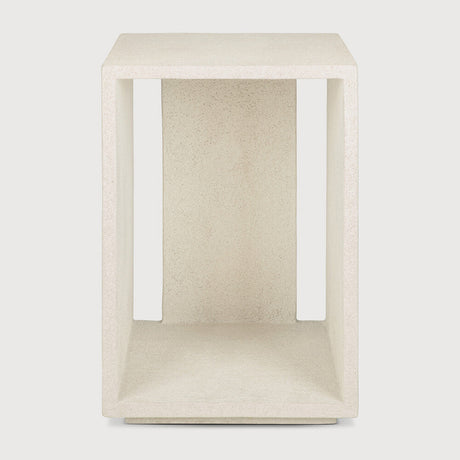   White Microcement Bedside Table | Oroa.com