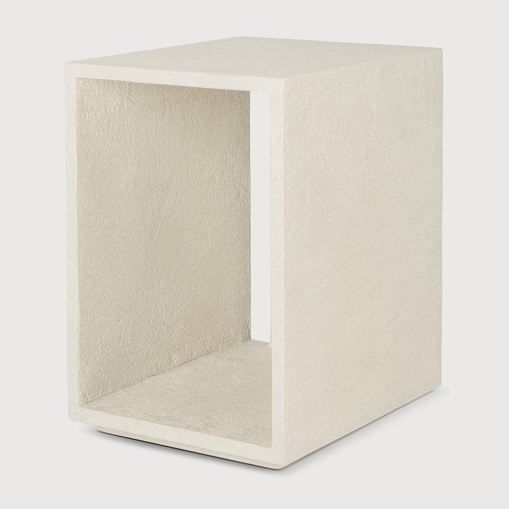   White Microcement Bedside Table | Oroa.com