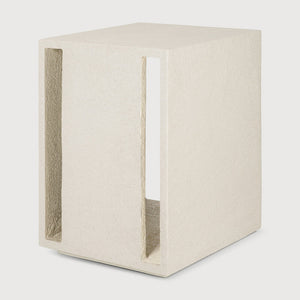   White Microcement Bedside Table | Oroa.com
