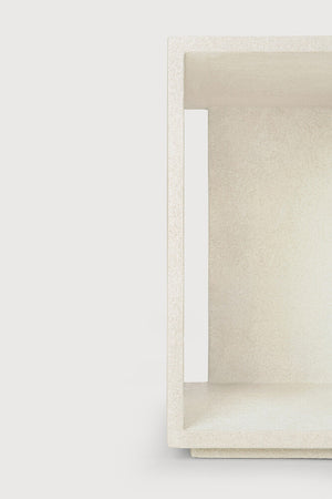   White Microcement Bedside Table | Oroa.com
