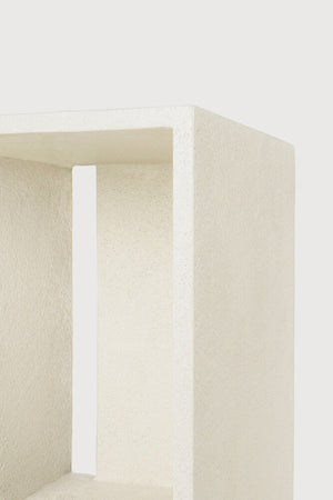   White Microcement Bedside Table | Oroa.com