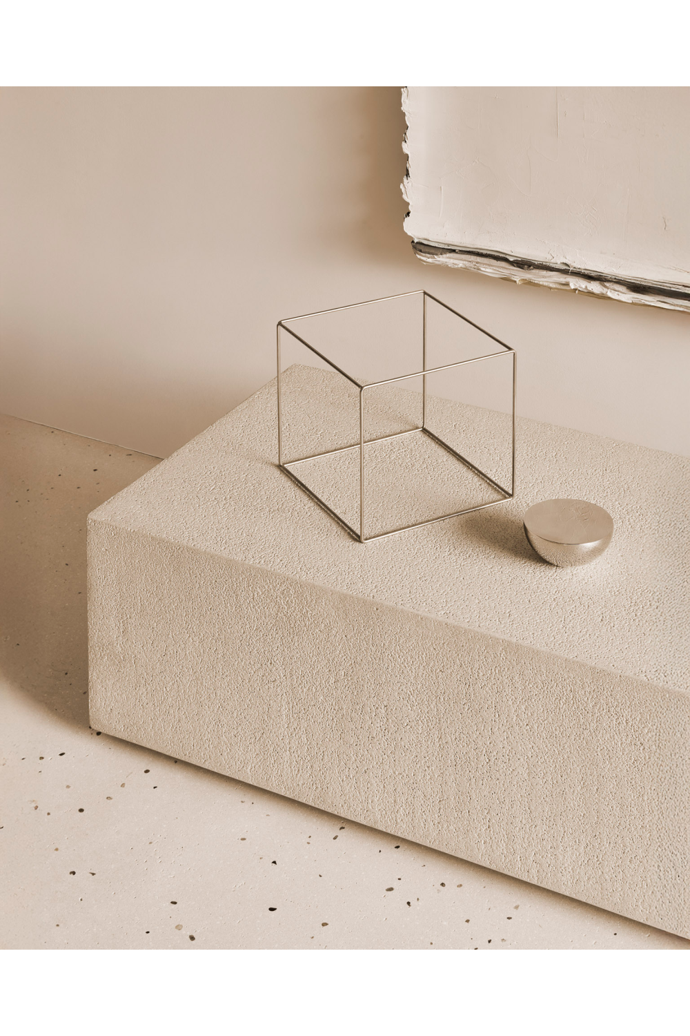   White Cement Floor Shelf | Oroa.com