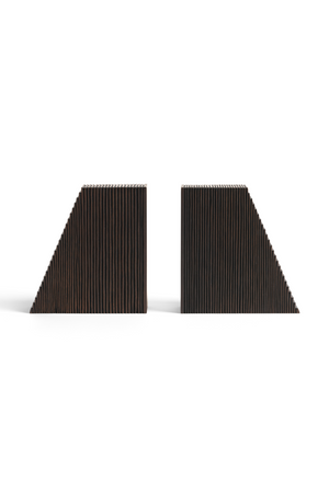   Varnished Mahogany Book Ends (2) | Oroa.com
