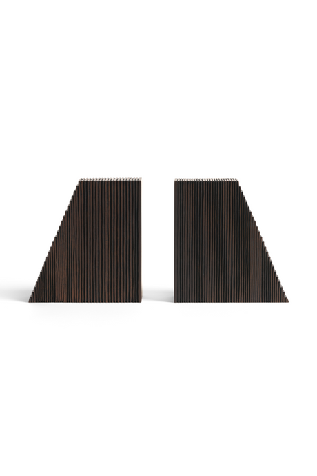   Varnished Mahogany Book Ends (2) | Oroa.com
