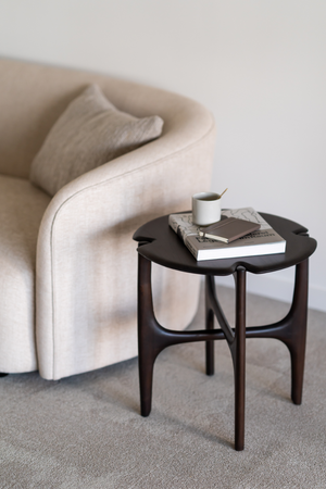   Varnished Round Side Table | Oroa.com
