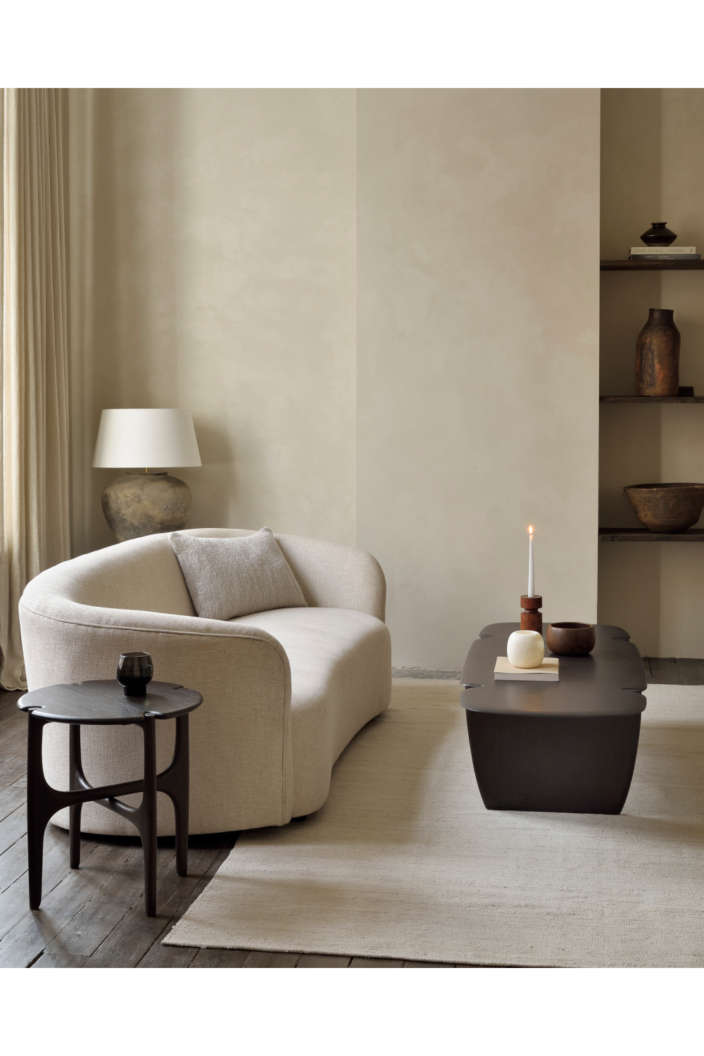   Varnished Round Side Table | Oroa.com