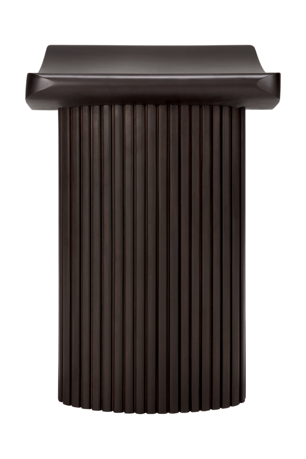   Brown Mahogany Curved Stool | Oroa.com