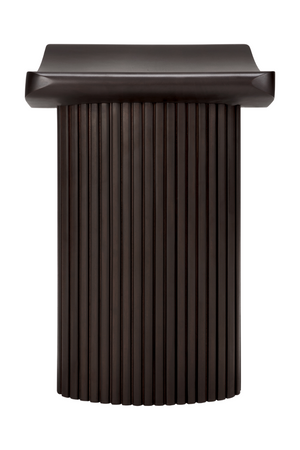   Brown Mahogany Curved Stool | Oroa.com