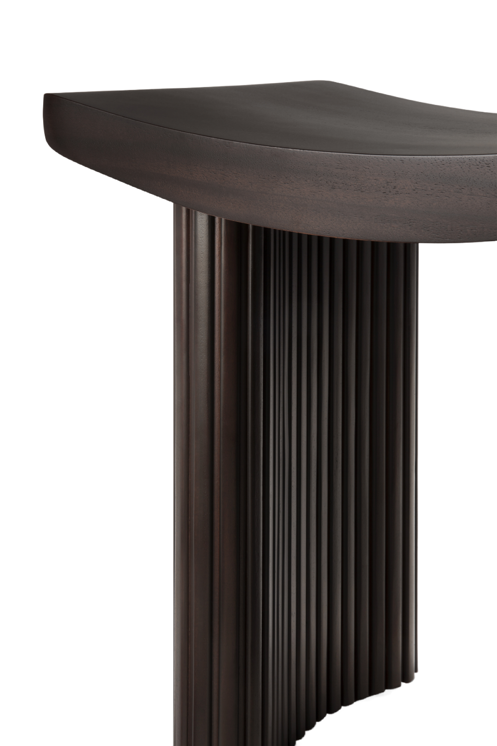   Brown Mahogany Curved Stool | Oroa.com