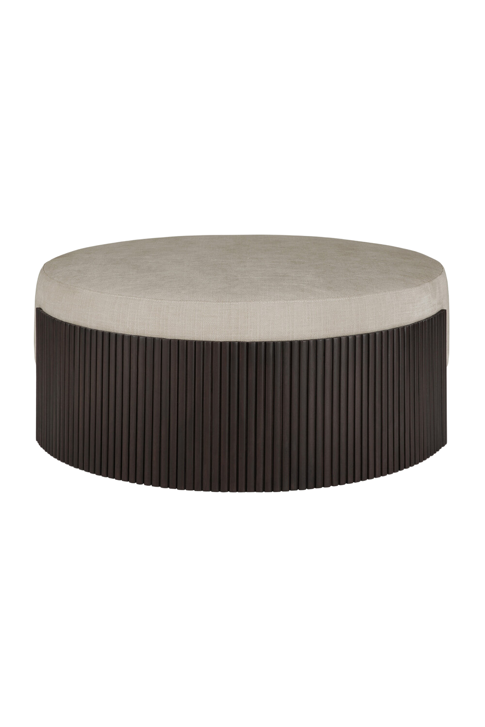   Round Slatted Pouf | Oroa.com