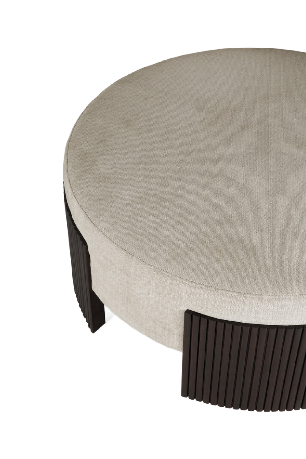   Round Slatted Pouf | Oroa.com