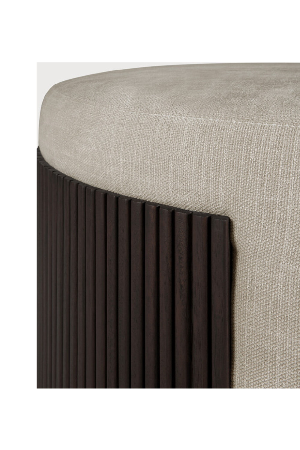   Round Slatted Pouf | Oroa.com