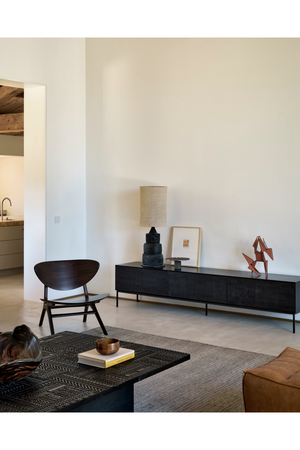   Mahogany Curved Lounge Chair | Oroa.com