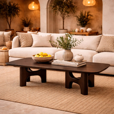   Brown Mahogany Coffee Table | Oroa.com