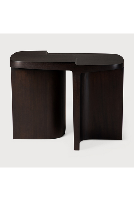   Carved Brown Mahogany Side Table | Oroa.com